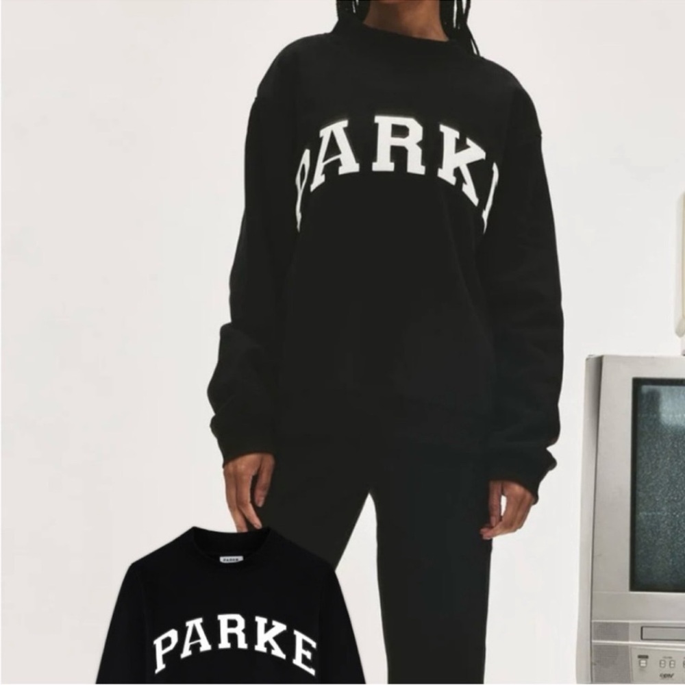 Parke Varsity Mockneck- Black & White
